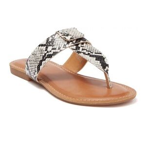 Korks by Kork-ease Dawn Snake Print Slip on Slide Sandals. Size 8